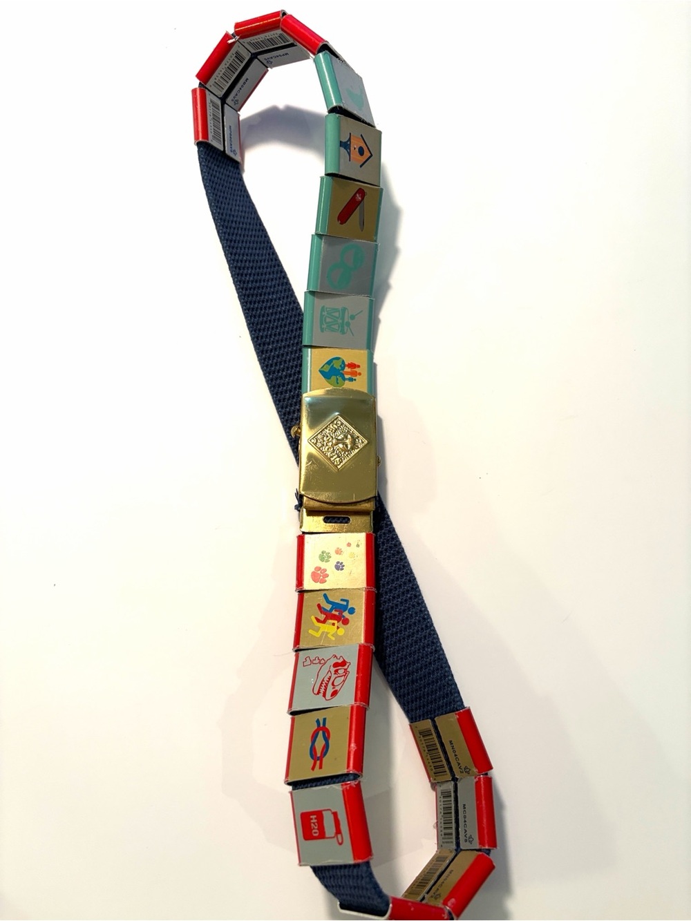 Scouting America Boys Scouts Of America Cub Scout Belt With 19 Metal Merit Badge